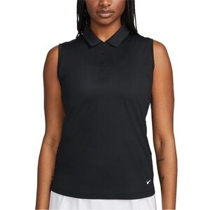 Women's NIKE Black Sleeveless Golf Tennis Pickleball Polo XXL